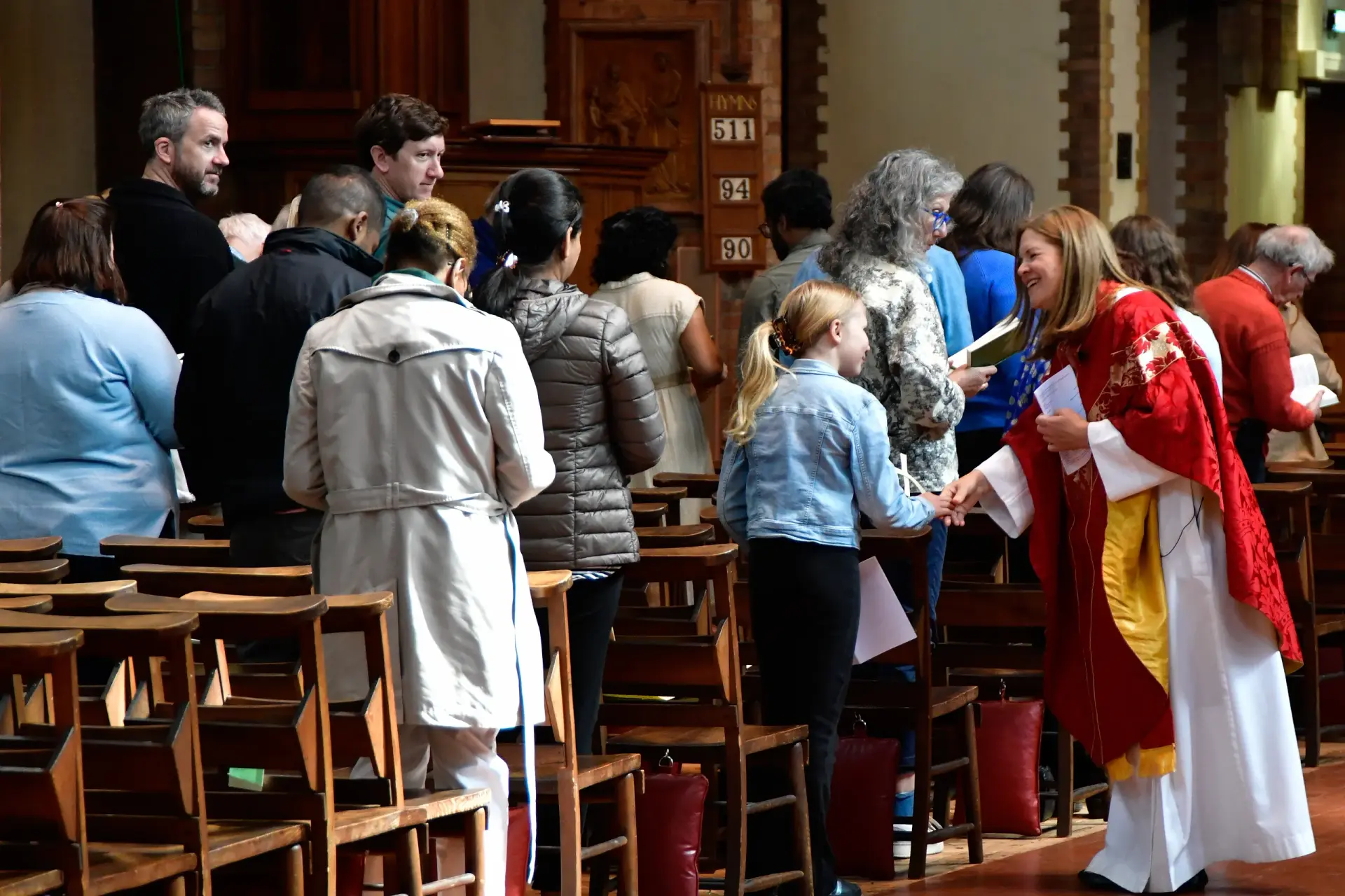 The congregation gathered for worship at St Barnabas today.