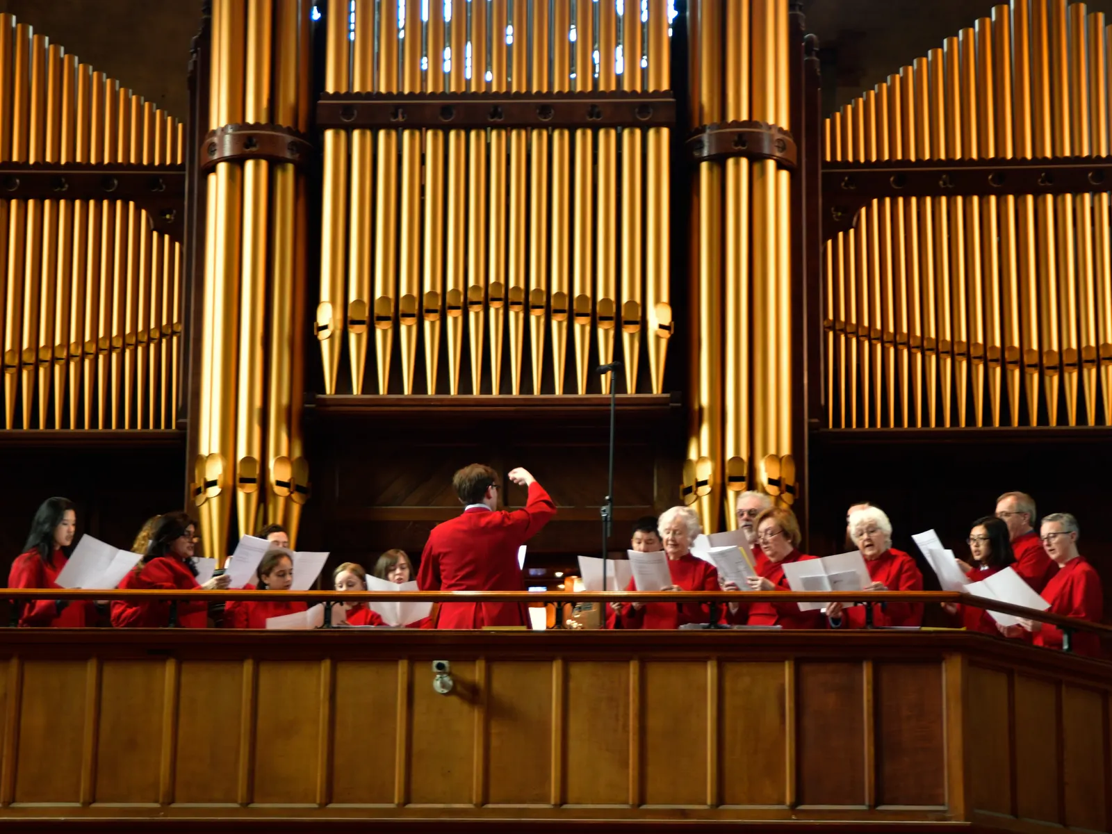 Choir and organ in the church