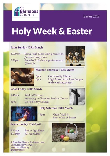 Holy Week and Easter 2018