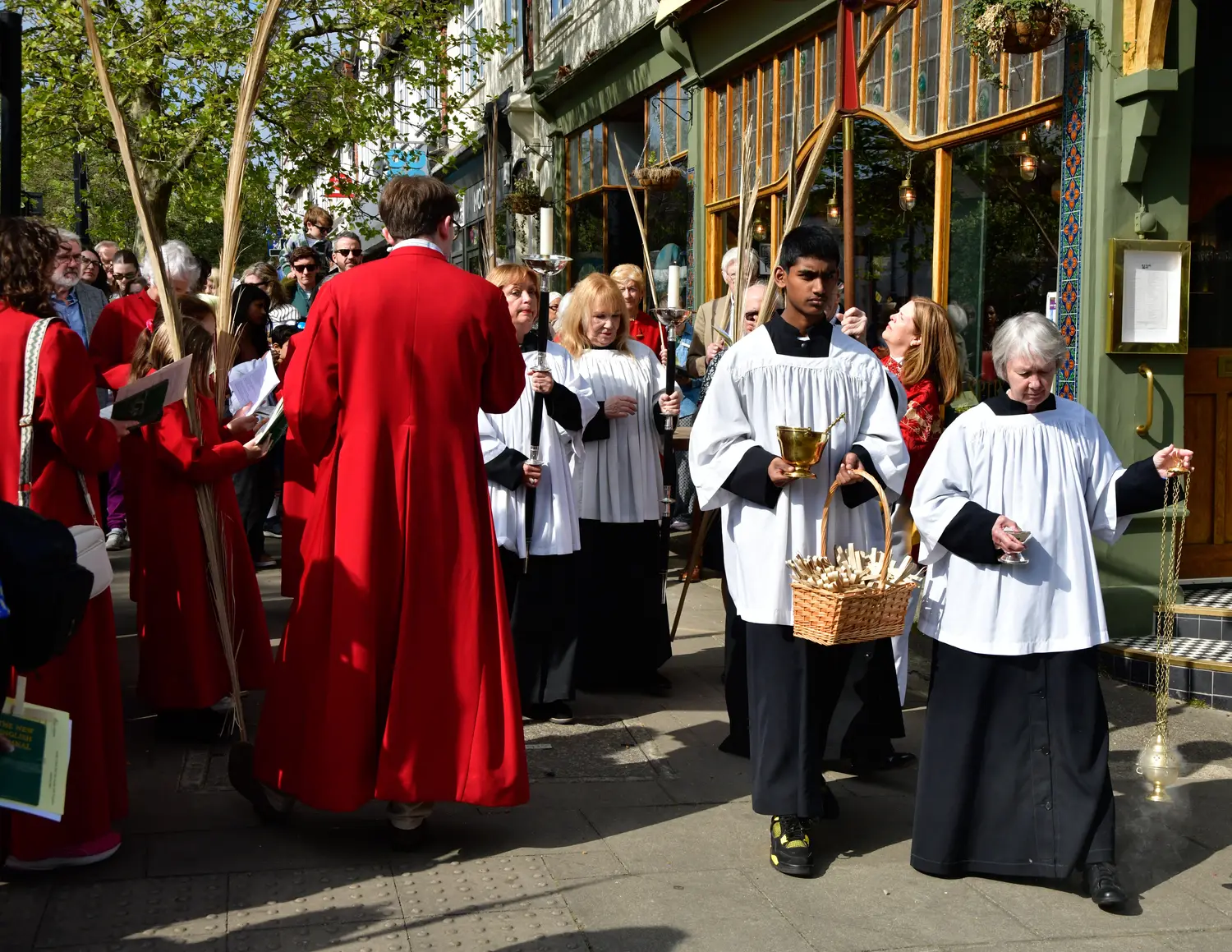 The procession at a Sung Mass